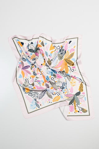 PRETTY PRINT SILKY FEEL BANDANA SCARF | 21SC370