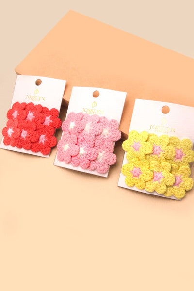 FLOWER CROCHET HAIR PIN CLIPS | 40H374