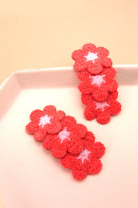 FLOWER CROCHET HAIR PIN CLIPS | 40H374