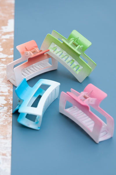 GLOSSY OMBRE HAIR CLAW CLIPS | 40H572