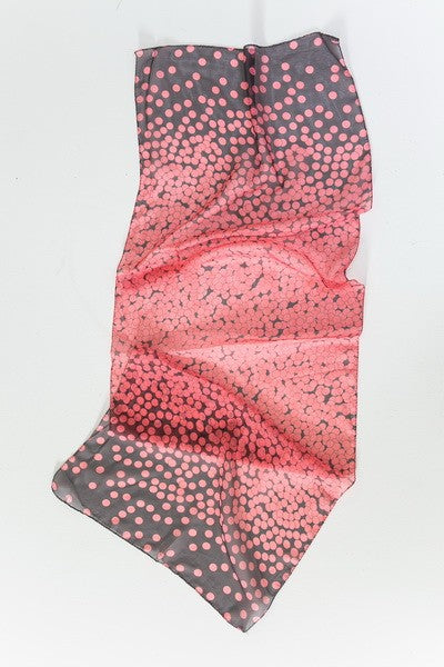 LONG PRETTY PRINT SILKY FEEL BANDANA SCARF | 21SC377