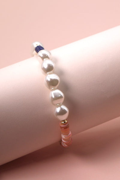 PEARL BAR BEADED STRETCH BRACELET | 51B2021107