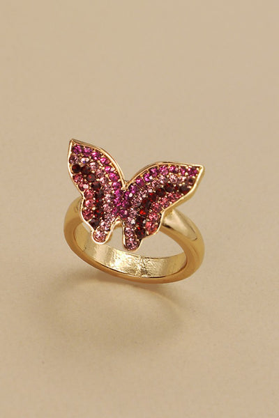 RHINESTONE BUTTERFLY RING | 31R21061