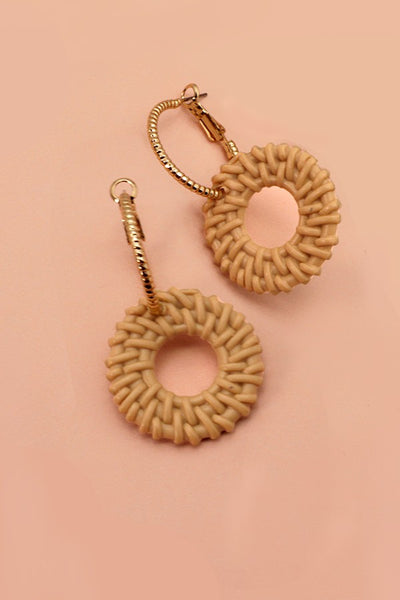 RAFFIA GEO SHAPE DROP EARRINGS | 31E22567