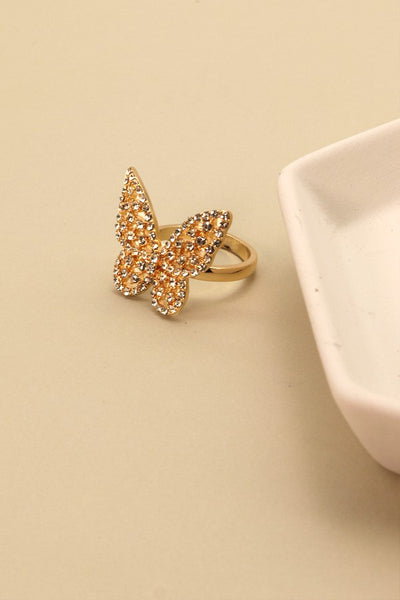 BUTTERFLY RHINESTONE RING | 31R22077