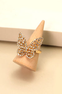 BUTTERFLY RHINESTONE RING | 31R22077