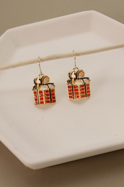 HOLIDAY RHINESTONE GIFT BOX EARRINGS | 31ED2273