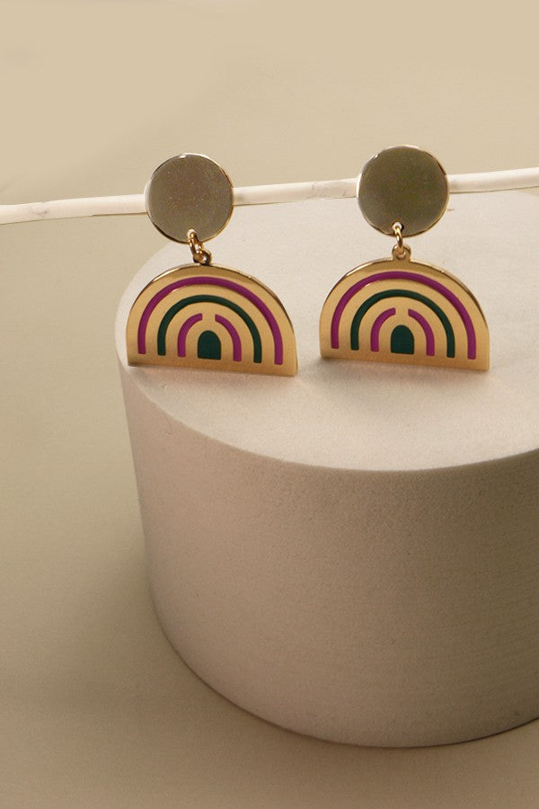 RAINBOE EPOXY DROP EARRINGS | 31E22570