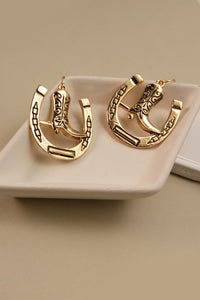 COWBOY BOOT HORSESHOE EARRINGS | 31ED2298