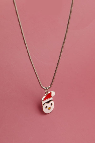 SANTA PENGUIN CHARM SNAKE CHAIN NECK | 71N0851