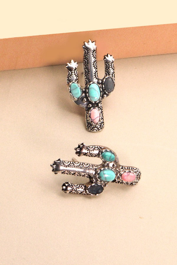 WESTERN CACTUS DROP EARRINGS | 40E240