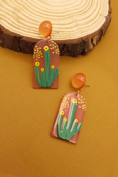 DESERT DESIGN ACETATE DROP EARRINGS | 40E237