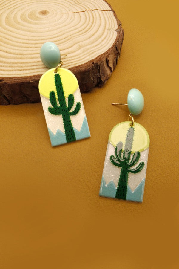 DESERT DESIGN ACETATE DROP EARRINGS | 40E237