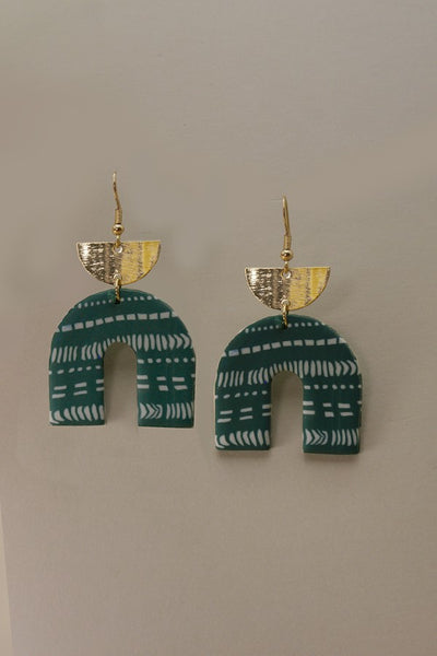 ETHNIC POLYMER CLAY DROP EARRINGS | 40E226