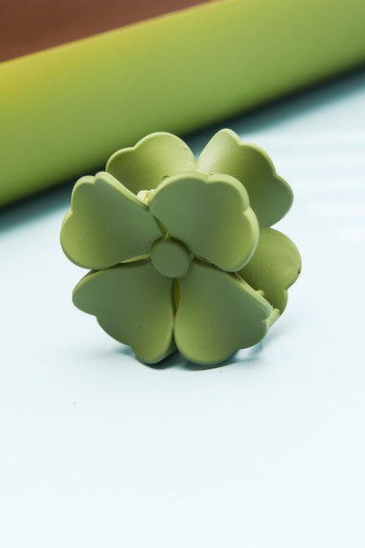 MATTE FLOWER HAIR CLAW CLIPS | 40H466