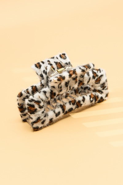 WRAP ANIMAL PRINT FABRIC HAIR CLAW CLIPS | 40H472