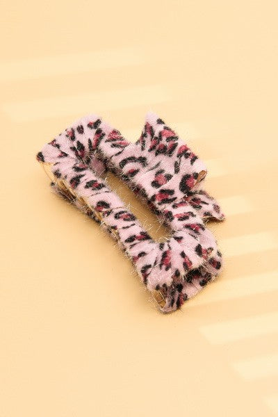 WRAP ANIMAL PRINT FABRIC HAIR CLAW CLIPS | 40H472