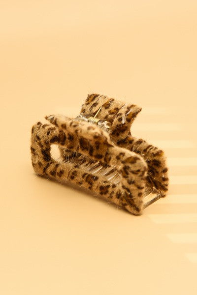 WRAP ANIMAL PRINT FABRIC HAIR CLAW CLIPS | 40H472