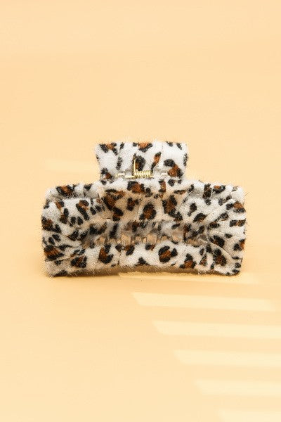 WRAP ANIMAL PRINT FABRIC HAIR CLAW CLIPS | 40H472