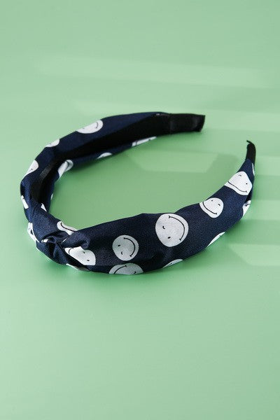 SMILEY WIDE HEADBAND HAIR BAND | 40HB106