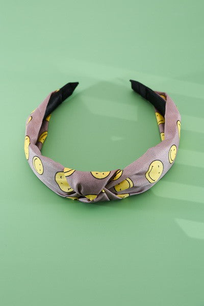 SMILEY WIDE HEADBAND HAIR BAND | 40HB106