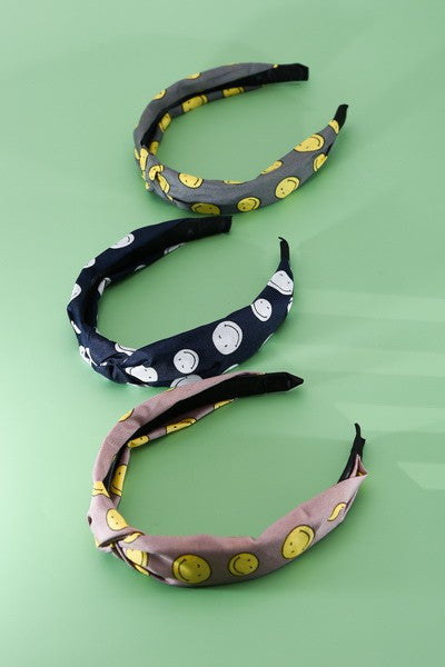 SMILEY WIDE HEADBAND HAIR BAND | 40HB106