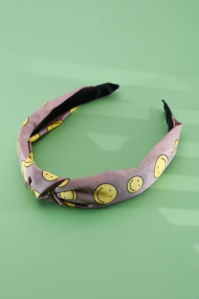 SMILEY WIDE HEADBAND HAIR BAND | 40HB106