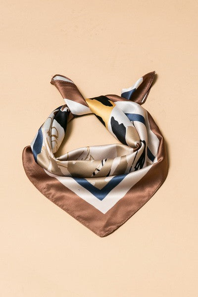 PRETTY PRINT SILKY FEEL BANDANA SCARF | 21SC383