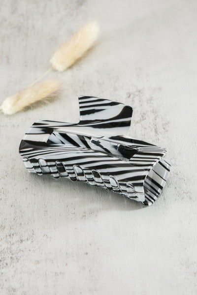 STRIPE CELLOUSE HAIR CLAW CLIPS | 40H481