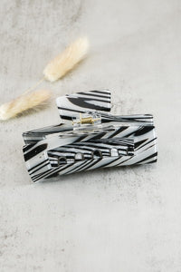 STRIPE CELLOUSE HAIR CLAW CLIPS | 40H481