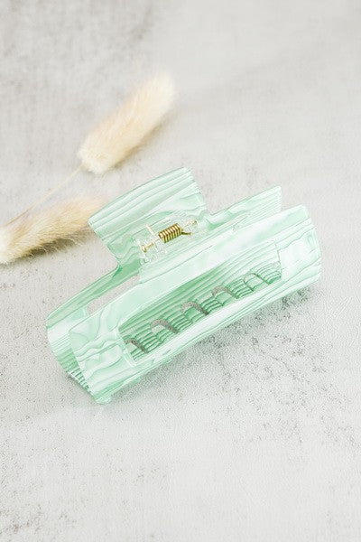 STRIPE CELLOUSE HAIR CLAW CLIPS | 40H481