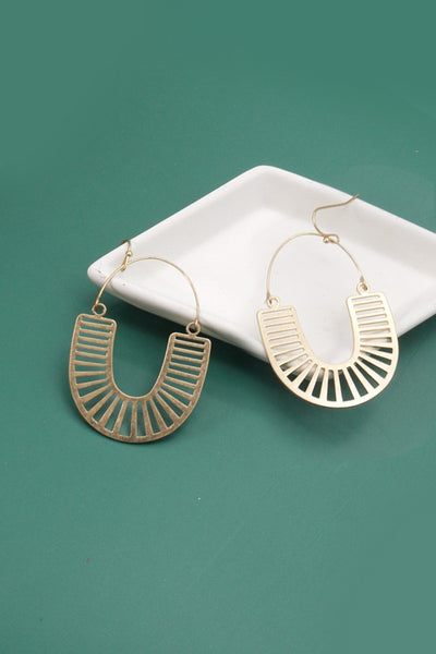 U SHAPE DROP EARRINGS | 51E2062510