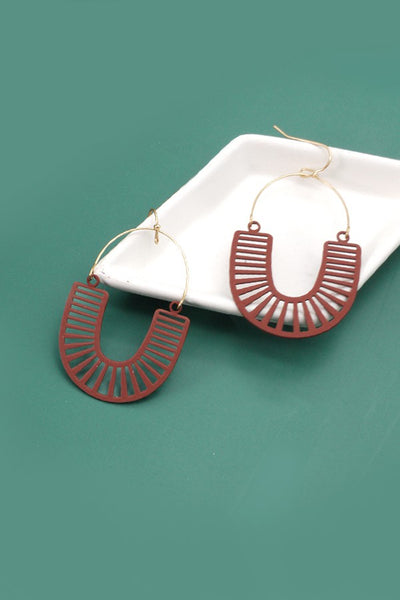 U SHAPE DROP EARRINGS | 51E2062510