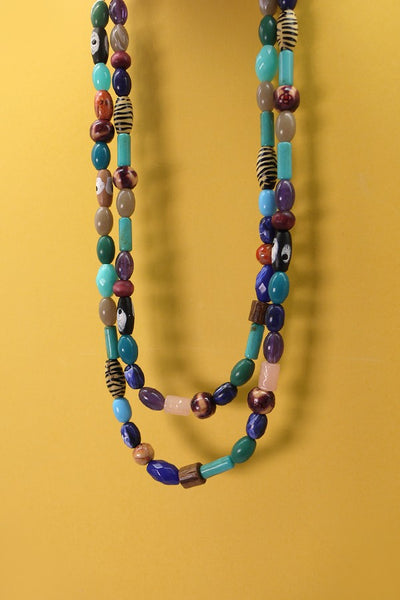 MULTI BEADED DOUBLE LAYER NECKLACE | 31N2244