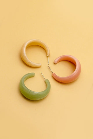 MARBLE HOOP EARRINGS | 51E2062518