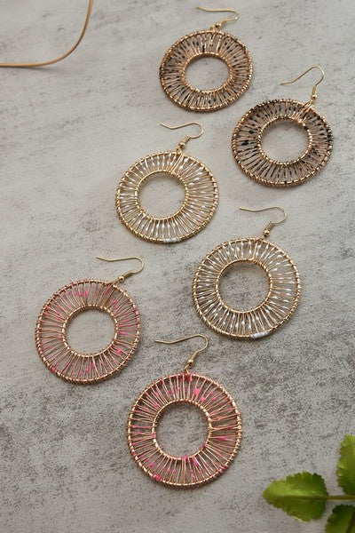 SPLASHED COLOR HOOP EARRINGS | 52E2070909