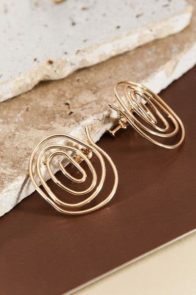 BIG SWIRL STATEMENT POST EARRINGS | 52E2070949