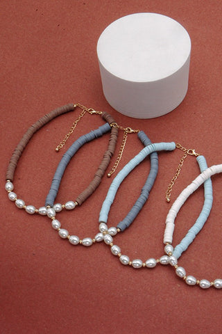 HEISHI DISC BEAD PEARL NECKLACE | 51N2070937