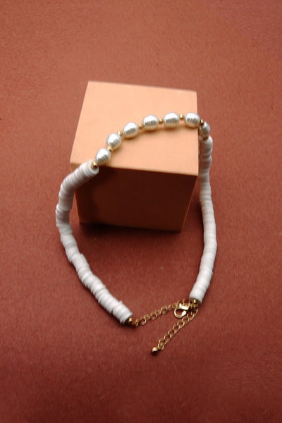 HEISHI DISC BEAD PEARL NECKLACE | 51N2070937