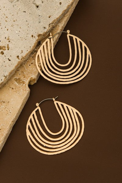 CUTOUT U SHAPE EARRINGS | 51E2062501