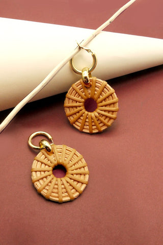 RAFFIA HOOP DEROP EARRING | 51E2062554