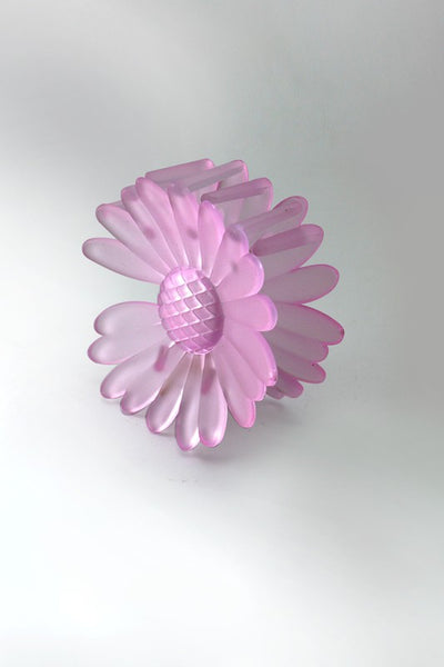 FROSTED TRANSLUCENT FLOWER HAIR CLAW CLIPS | 40H488