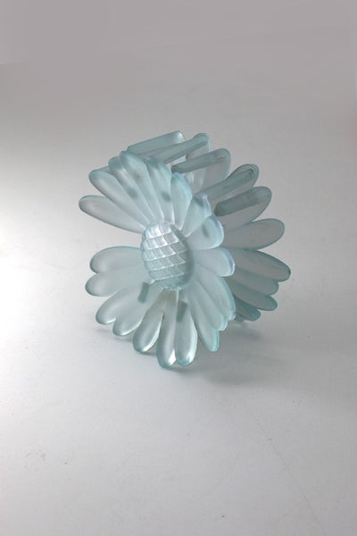 FROSTED TRANSLUCENT FLOWER HAIR CLAW CLIPS | 40H488