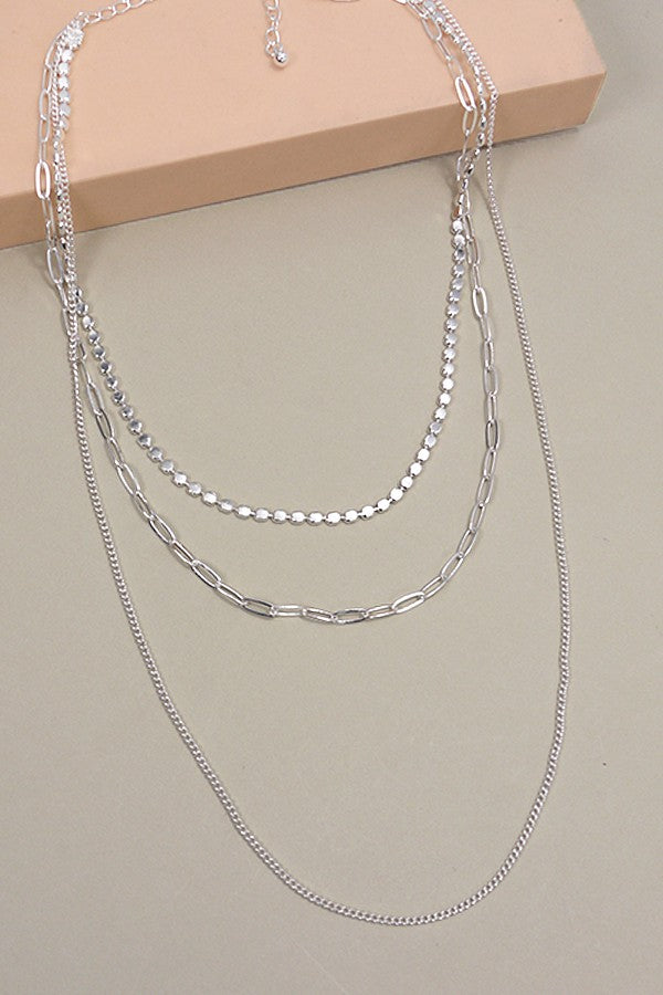 UNIQUE CHAIN MULTI LAYER NECKLACE | 25N470