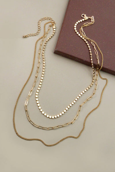 UNIQUE CHAIN MULTI LAYER NECKLACE | 25N470