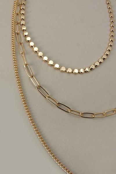 UNIQUE CHAIN MULTI LAYER NECKLACE | 25N470