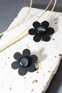 STONE FLOWER STUD EARRINGS | 51E2080155