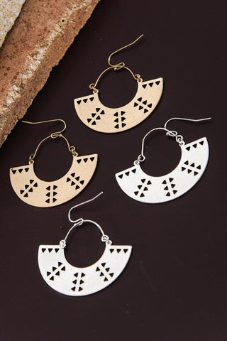 AZTEC DROP HOOP EARRINGS | 51E2080157