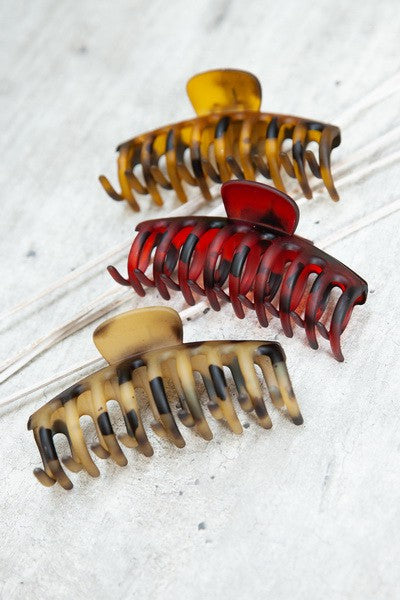 MATTE TORTOISE HAIR CLAW CLIPS | 40H500