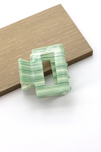 MODERN CELLULOSE SQUARE HAIR CLAW CLIPS | 40H490